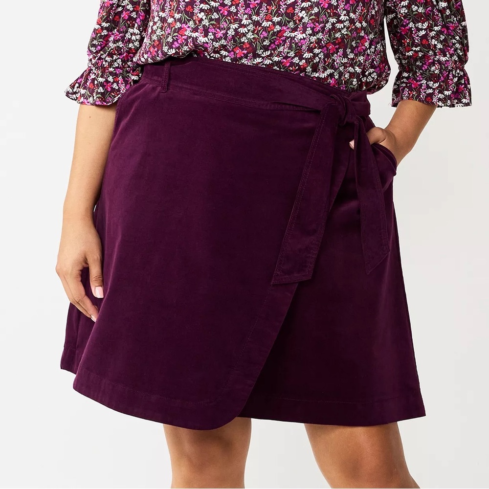 Draper James Rich Purple A-Line Skirt